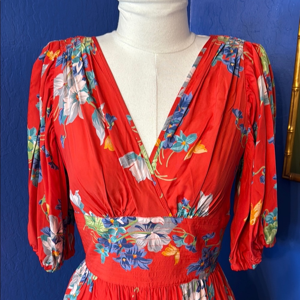Trashy diva vintage botanical rayon dress